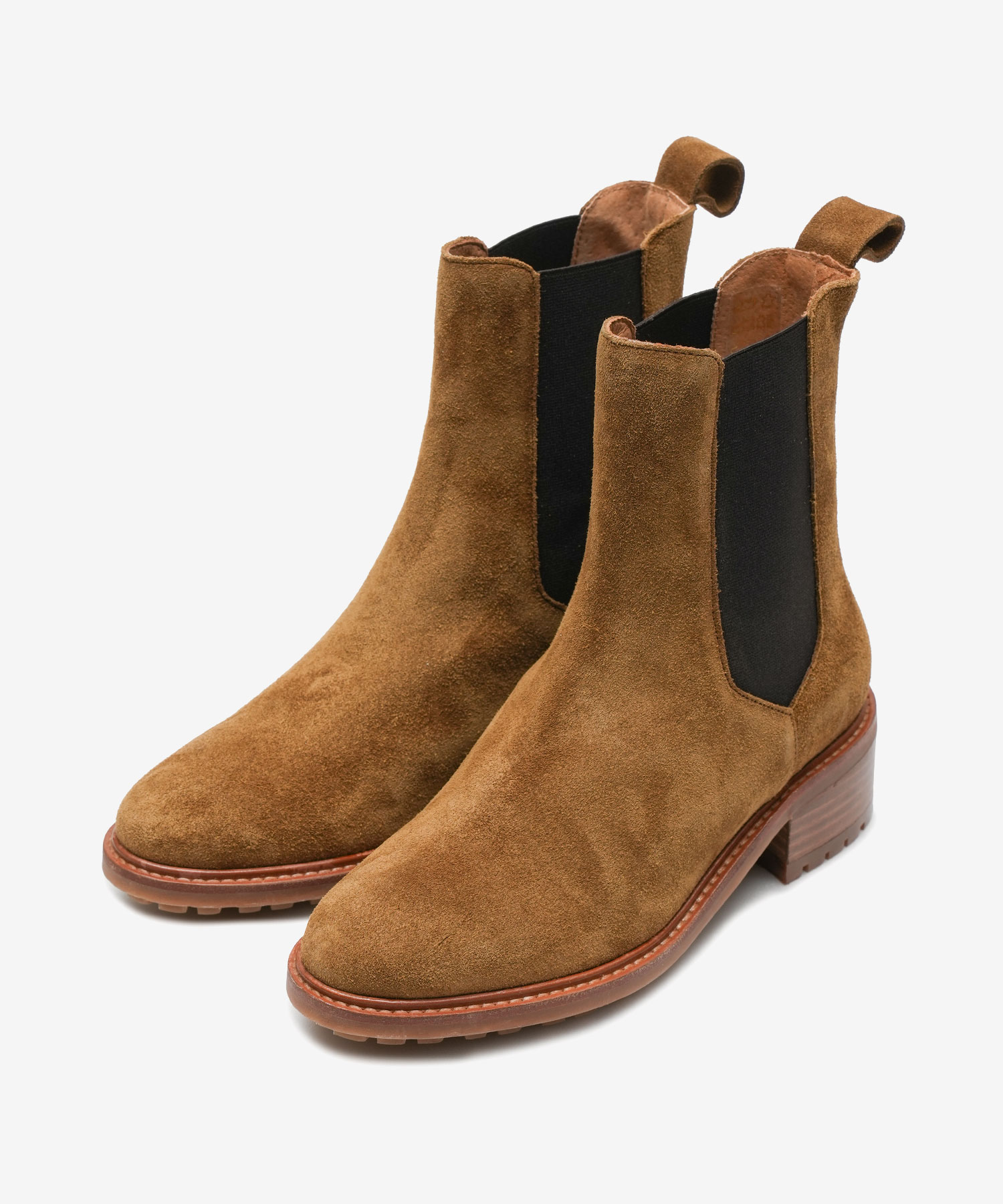SUEDE CHELSEA BOOTS - CAMEL