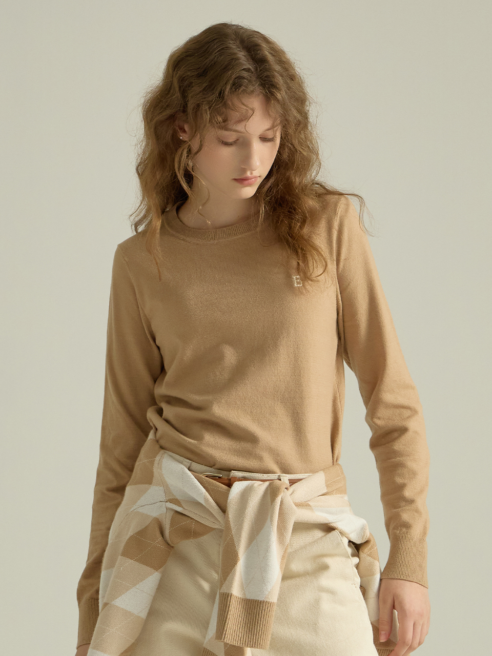 [LIMITED] DIAMANT PULLOVER KNIT (FOR WOMAN) - BELLE BEIGE