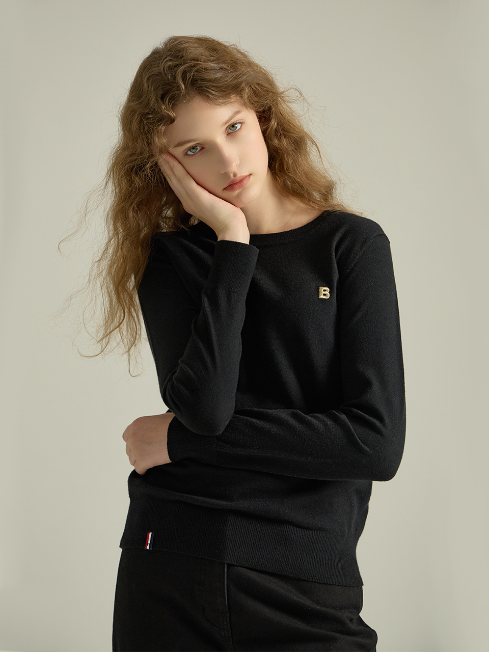 [LIMITED] DIAMANT PULLOVER KNIT (FOR WOMAN) - FRENCH BLACK